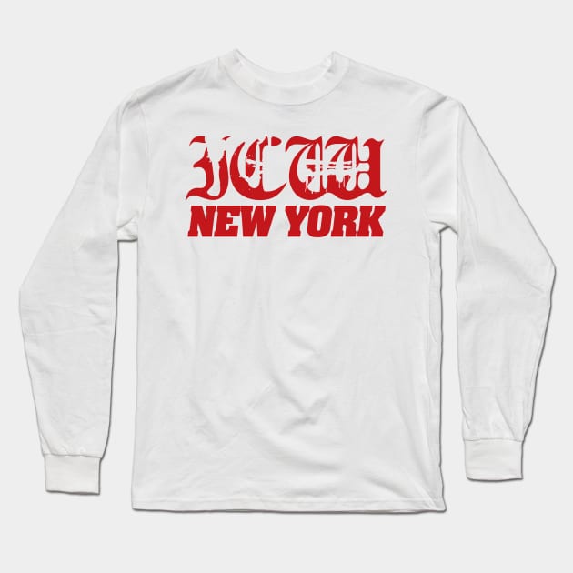 ICW New York Red Logo Long Sleeve T-Shirt by FutureIsNow